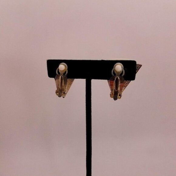 Christina Collection Necklace Clip On Earrings Simulated Pearls 3 Strands - Picture 9 of 15